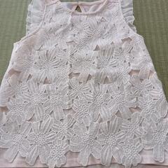 120cm トップス レース うすピンクの画像