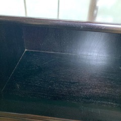 唐木家具 黒檀 茶箪笥 飾り棚 和家具 幅150cm×奥行43cm×高さ114cm の画像