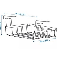 【IKEA】PÅLYCKE ポーリケ バスケット クリップ式の画像