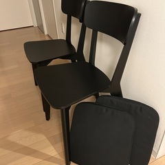 IKEA リーサボー 黒 2脚セット