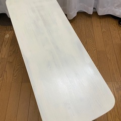 ローテーブル　長椅子　ベンチ　ホワイト　カバー付　撥水　防腐　防カビ　防虫の画像