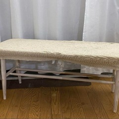 ローテーブル　長椅子　ベンチ　ホワイト　カバー付　撥水　防腐　防カビ　防虫の画像