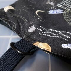 シューズバッグ  上履き袋　黒　宇宙柄の画像