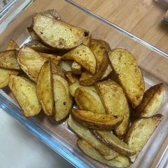 皮付きじゃがいもから揚げるポテトフライ🍟