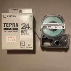 【純正】テプラPRO 透明BLACKINK 24mm