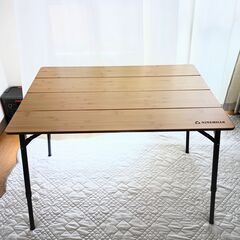 折りたたみテーブル　バンブー素材