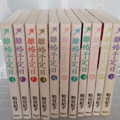 【お取引中】【値下げ】マンガ　文庫　離婚予定日1−11（完）の画像