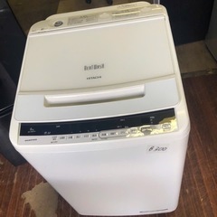NO B300🌈福岡市内配送設置無料✨🌈日立 8kg 全自動洗濯機 BW-V80CE6  HITACHI【洗濯機】の画像