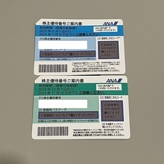 ANA株主優待券2枚セット／有効期限違い／R7.11月30日・R...