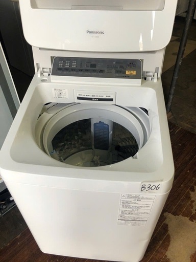 NO B306?福岡市内配送設置無料✨?パナソニック Panasonic 全自動洗濯機 （8.0kg） 即効泡洗浄 エコナビ ホワイト