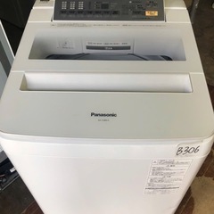 NO B306🌈福岡市内配送設置無料✨🌈パナソニック Panasonic 全自動洗濯機 （8.0kg） 即効泡洗浄 エコナビ ホワイト NA-FA80H3-Wの画像
