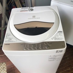 NO B308 🌈福岡市内配送設置無料✨🌈東芝 5.0kg 全自動洗濯機 グランホワイトTOSHIBA AW-5G8-W 2020年の画像