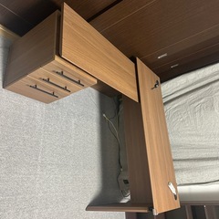 ニトリ　収納付L字型机

