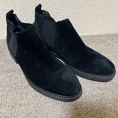 ①メンズシューズ 靴ブーツ 黒スウェードの画像