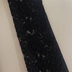 和装小物　着物レース半衿 黒　BK  ハンドメイド　手作り　化繊レース　1枚の画像