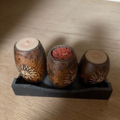 装飾木製キャンドルホルダー