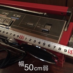 【決まりました】シャープ ラジカセ ワケアリ レッド　コンセント 乾電池 ラジオ カセットの画像