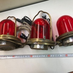 船舶紅燈ランプ三点セット、アンテーク、珍品、程度良好品です。の画像
