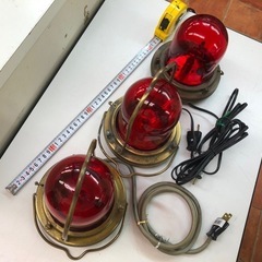 船舶紅燈ランプ三点セット、アンテーク、珍品、程度良好品です。の画像