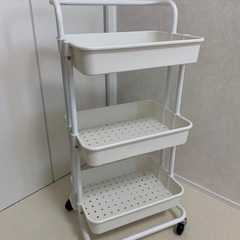 【美品】キャスター付き3段ワゴン