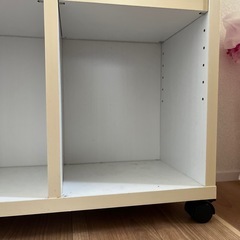 ニトリ　ホワイトオープンシェルフ 4段 キャスター付きの画像