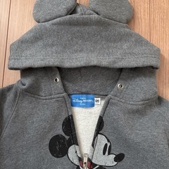 東京ディズニーランド リゾート限定 ミッキー耳付きフードパーカー 120cm グレー トップス キッズ 子供 の画像