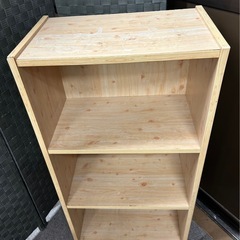 【現状品】　木製　カラーボックス　３段