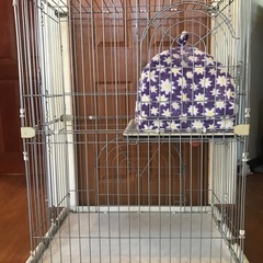 猫さま用ケージ　2階建のキャスター付き
の画像