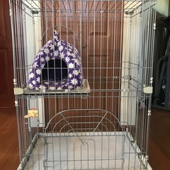 猫さま用ケージ　2階建のキャスター付き
の画像