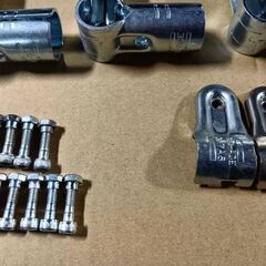 メタルジョイント イレクターパイプ用 径28mm 11セット TMEHジャパン GS-ACE シルバー　メッキ　ボルト・ナット付き　矢崎 スペーシアの画像