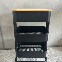 【IKEA】ロースコグ（RÅSKOG）ワゴン・スモールサイズ／ブラック