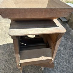 レトロ 唐箕 とうみ 当時物 木製 手動脱穀機 農機具 アンティーク 手回し 福徳農機 ヤスノ トーミの画像