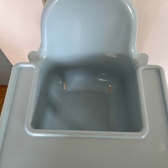 イケア　ハイチェア　水色の画像