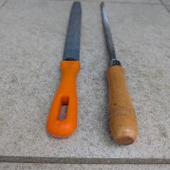 木工用ヤスリ　2本　半丸型　丸型　工具　工作　日曜大工　ＤＩＹ　金ヤスリの画像