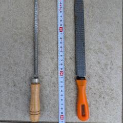 木工用ヤスリ　2本　半丸型　丸型　工具　工作　日曜大工　ＤＩＹ　...