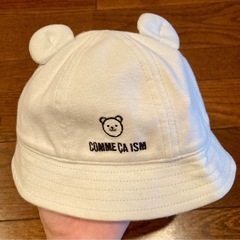 COMME CA ISM（コムサイズム）ベビー帽子2点　耳付き　44-46cmの画像