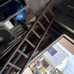 古道具　木製梯子