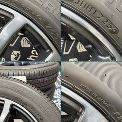 ⑤155/65R14新品タイヤ4本と中古美品ホイールとナット付きの画像