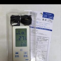 ビニールハウス等に！クレセル　デジタル温湿度計、新品、未使用品　ビニールハウスの画像