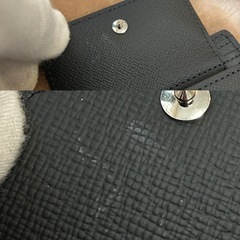 美品ルイヴィトンM63652ポルトフォイユマルコ黒色メンズ二つ折り財布ルイビトンの画像