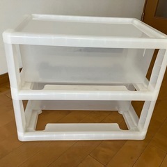 プラスチック収納ケース（2段）の画像