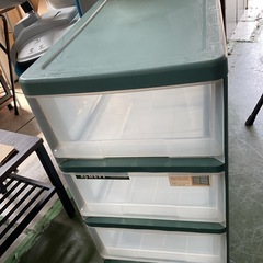 訳あり　押入れ収納　クローゼット収納　緑 中古の画像