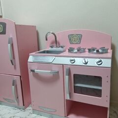 期間限定値下げ/10,000→7,000円　おままごとキッチン&冷蔵庫の画像