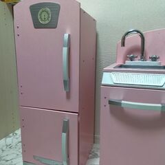 期間限定値下げ/10,000→7,000円　おままごとキッチン&冷蔵庫の画像