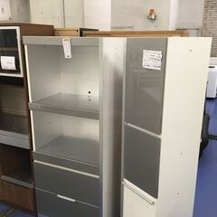★リユースのサカイ横浜南店★YM1147 前田家具 キッチンボード ホワイト W105×D46×H170.5 クリーニング済みの画像