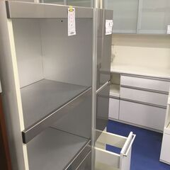 ★リユースのサカイ横浜南店★YM1147 前田家具 キッチンボード ホワイト W105×D46×H170.5 クリーニング済みの画像