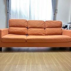 3人掛けソファ　カウチ付きの画像