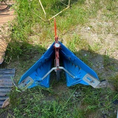培土器 ブルー 培土機 耕運機 畝立て器　農具　の画像