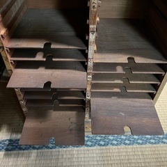 【GO-984】カルテ棚 書類棚 病院 診療所 昭和レトロ アンティーク 古道具の画像