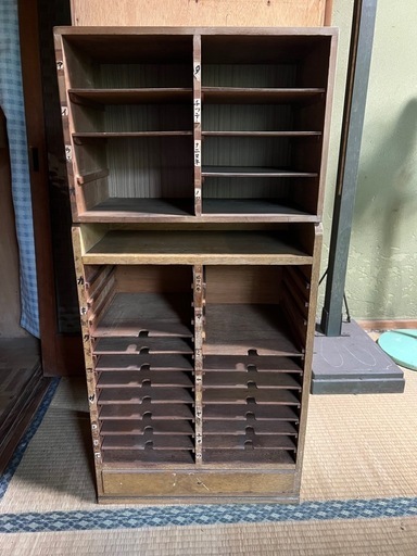 カルテ棚　古道具 カルテ棚 - 古家具・古道具 アンティーク家具 kubu（クブ）